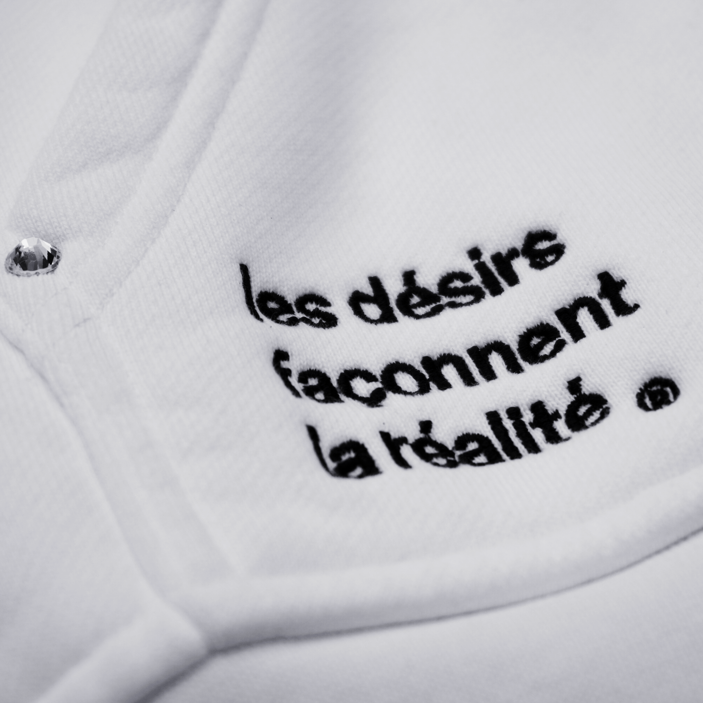 Pearl-Embellished Distressed Hoodie